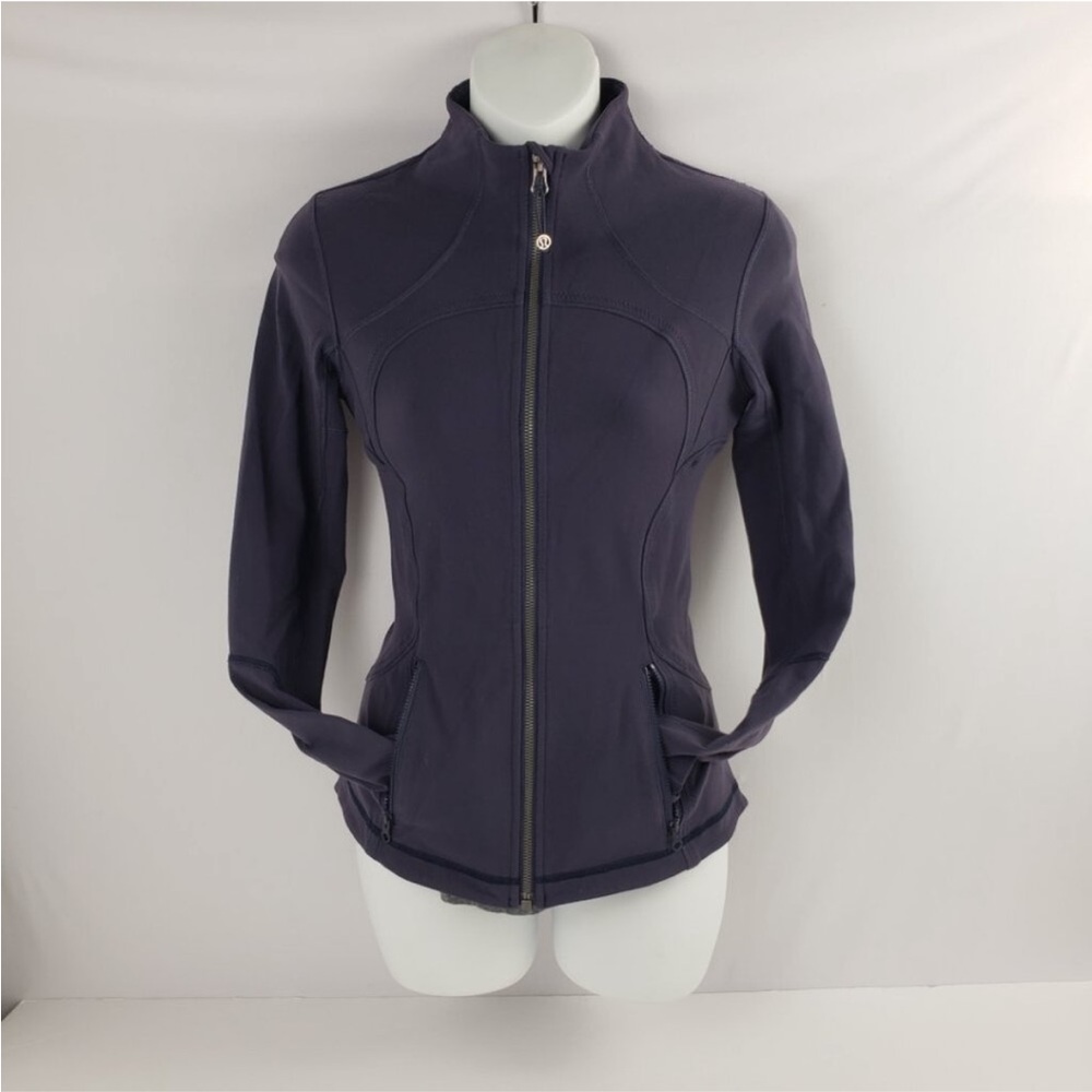 Lululemon Athletica 4 Blue Women Pockets Zipper Workout Gym Jacket